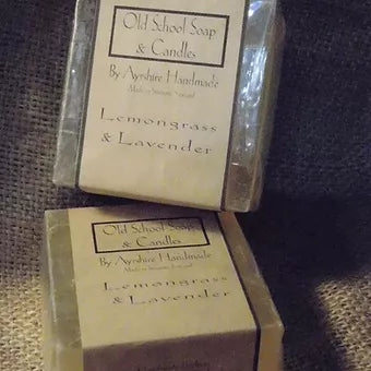 old sheet soap and candle
